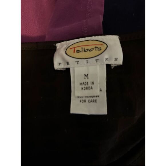 Talbots Brown Spandex Blend Alligator Pattern Top. Size Medium - Picture 2 of 5